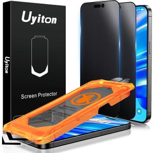 Uyiton for iPhone 16 Pro Matte Privacy Screen Protector - Anti-Fingerprint [Easy to Install] Anti-Spy Shatterproof Full Coverage Case Friendly 9H Tempered Glass Screen Cover, 2 Pack