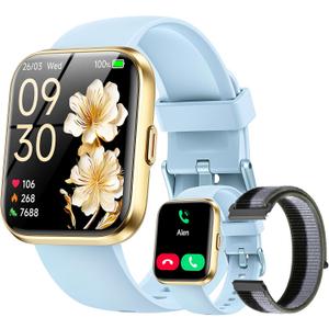 Smart Watches for Women (Android/iPhones), 120+ Sport Modes Fitness Tracker Watch with SpO2/Heart Rate Monitor, Steps/Sleep Tracker, 1.85" HD Smart Watch with Bluetooth Calls/Messages, 3ATM waterproof