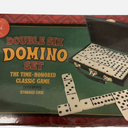Kicko Domino Set  28 Pieces Double Six Classic Dominoes in Durable Wooden Brown Box  Fun Mini Board Game for 24 Players  Ideal for Boys, Girls, Adults  Family Game Night and Vintage Party Games