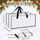 5 Pack Christmas Decorations Storage Bag Set Clear Plastic Waterproof Storage Container Bag Tote with Handles Dual Zippers for Christmas Disassembled Artificial Trees, Lights, Wreath, Balls