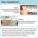 2 Pcs W10515057 & 1 Pc W10515058 Refrigerator LED Light Set with Tapered Lens, Compatible with Whirlpool Kenmore Maytag KitchenAid, Replaces WPW10515057 WPW10515058 AP6022533 AP6022534 PS11755866