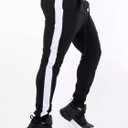 Men's Athletic Sweatpants Workout Tapered Joggers Running Gym Pants with Pockets (Black, M)