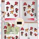 24 Set Ninja Party Favors - with Magnets Diamond Stickers Glitter Glue Pens - Karate Party Favors for Kids - Non-Toxic DIY Wooden Ninja Paint Crafts - Goodie Bags Gifts Prizes for Kids Boys Toddler