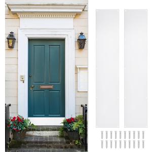 Uxcell 2pcs Door Kick Plate, 6 x 32 Inches Aluminum Kick Plate Door Plate, 1.5mm (1/16 Inch) Thickness, for Exterior Front Door or Back Door, White