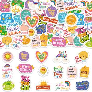 300Pcs Motivational Foam Stickers, Self-Adhesive Inspirational Quotes Sticker Positive Affirmation Foam Stickers for Home School Classroom DIY Art Craft Parents Teachers Reward Sticker