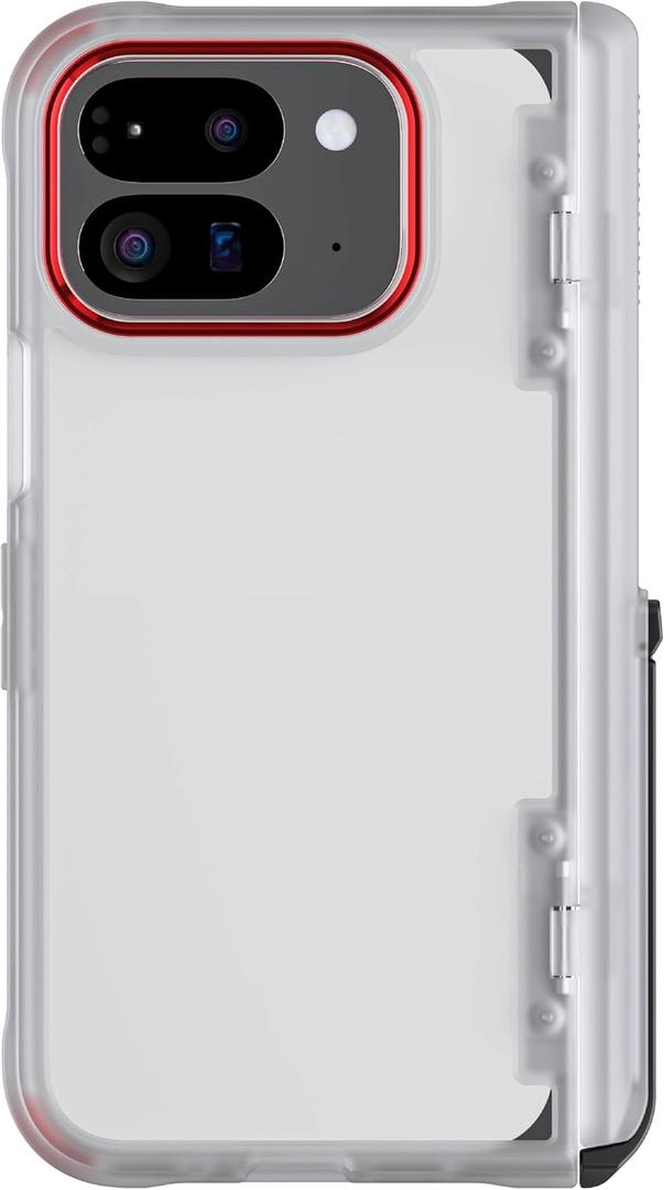 Ghostek Covert Clear Pixel 9 Pro Fold Case with Built-in Kickstand and Full Hinge Protection Shockproof Protective Phone Cover Designed for 2024 Google Pixel 9 Pro Fold (8") (Clear)