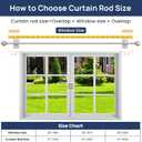 ENJOYBASICS No Drill Curtain Rods for Window 28 to 47 Inches, 5/8 Inch Diameter Renter Friendly Drapery Rod with Adhesive Brackets without Drilling, Adjustable from 27 to 52 Inches, Nickel