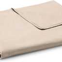 YnM Cotton Duvet Cover for Weighted Blankets (Khaki, 36''x48'')