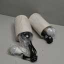 ZJOJO Table Lamp for Bedroom Set of 2, Bedside Small Lamps with 3 Way Dimmable Rocker Switch and AC Outlet, Nightstand Desk Lamp with Flaxen Fabric Shade Black Base for Living Room Home Decor Lights (14.5inch)