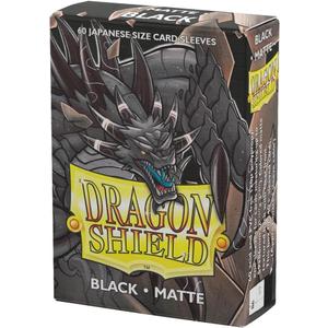 Dragon Shield | Japanese Size Card Matte Sleeves | 60 CT - Smooth & Tough Premium TCG Sleeves - Compatible with Yu-Gi-Oh, Naruto, Cardfight & Vanguard | Black