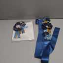 Vansolinne Star and Moon Maternity Sash Kit Mom to Be Daddy to Be Corsage Pin Over The Moon Baby Shower Decorations Navy Blue Twinkle Twinkle Little Star Theme Belly Bond Pregnancy Photo Props