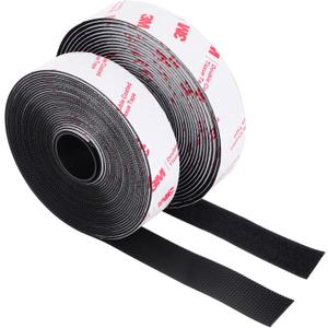 Hook and Loop Tape 1in x 20ft, Heavy Duty Adhesion Strip, Self Adhesive Interlocking Tape, Back Adhesive Mounting Strips, Reclosable Sticky Back Interlocking Nylon Picture Hanging Strips