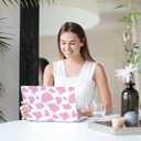 Seorsok Compatible with New MacBook Air 13.6 inch Case 2022 Release A2681 M2 Chip with Liquid Retina Display&Touch ID,Cute Cow Pattern Plastic Hard Shell Cover&Keyboard Cover,Pink