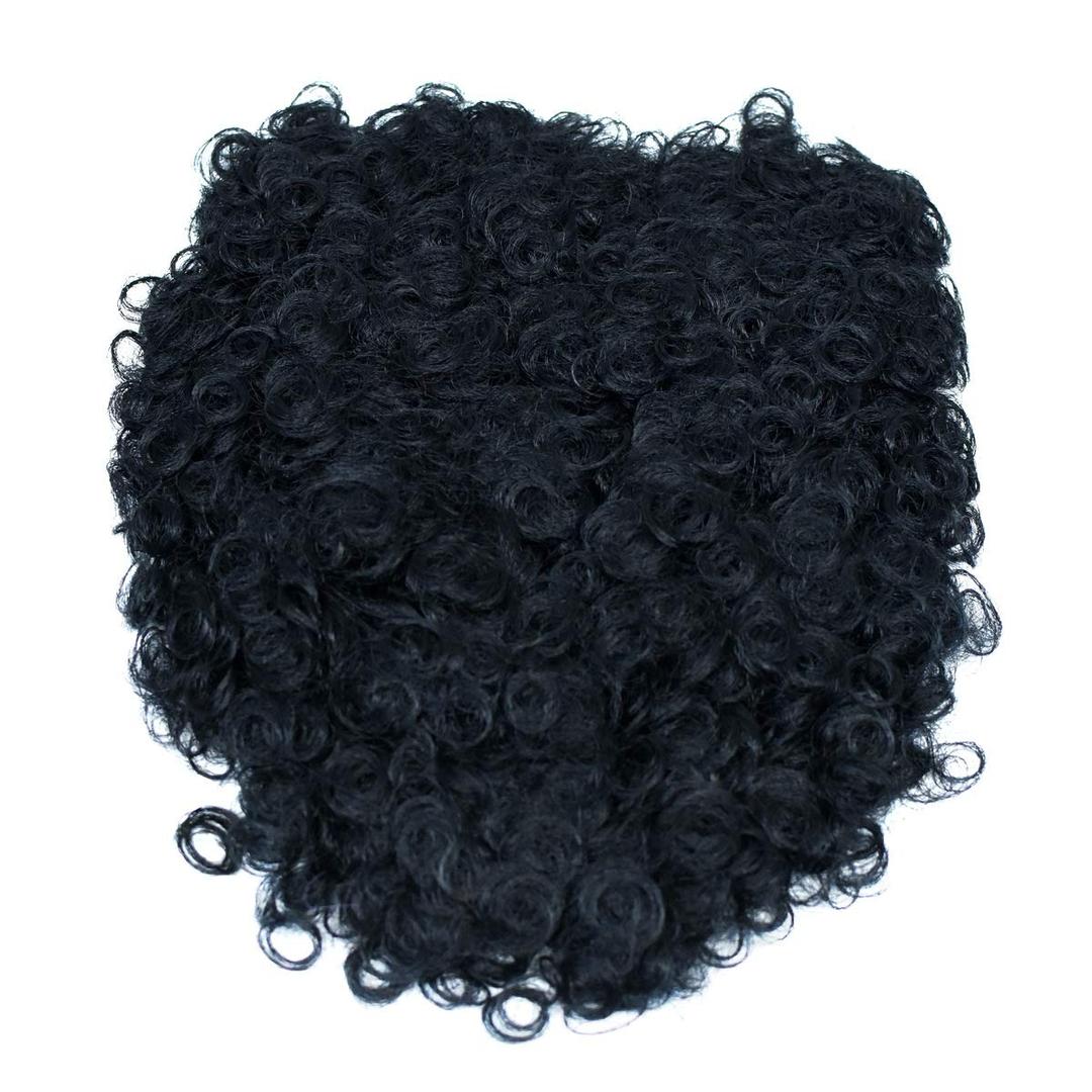 Treasure Gurus Curly Fake Black Chest Body Hair Wig Funny 70s Disco Dress Up Halloween Costume Cosplay Accessory (OneSize)