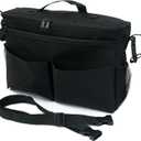 J.L. Childress Cool 'N Cargo Stroller and Wagon Cooler and Organizer - Universal Fit - Insulated - Attaches to Strollers, Wagons, Walkers and Wheelchairs - Large Capacity - Black (One Size (Pack of 1))