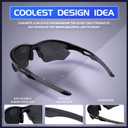 DEAFRAIN Polarized Sports Sunglasses for Men Women Cycling Running Fishing Glasses TR90 Unbreakable Frame UV Protection Z87