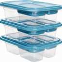 GoodCook EveryWare Bento Box Food Storage Container Set with Snap-Shut Lids, Reusable Meal Prepping Containers with Lids, Set of 3