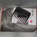 REECHO Hair Toppers for Women Real Human Hair, Seamless Human Hair Toppers with Bangs, 360 3D Cover Clip in Bangs Hair Extensions for Daily Wear, Gray