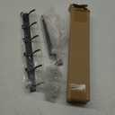 Coat Rack Wall Mount, Coat Hook Wall Mount, Wall Hooks for Hanging, Hat Rack for Walls, Coats Hanger with 12 Hook, Towel Hooks for Bathrooms (1 Pack, Black)