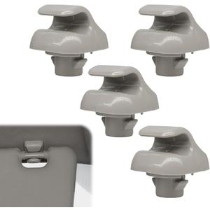 4 Pcs Sun Visor Clip Replacement Compatible with Honda Accord, Sunvisor Inner Clips for Civic CR-V Odyssey Ridgeline Element Pilot Acura TSX RSX, OEM #88217S01A01ZA 88217S04003ZA (Light Gray)