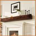 Avana Rustic Fireplace Mantle Shelf 84 Inches for Home Decor/Wall Decor - Handcrafted Wood Shelf for Wall - Decorative Fireplace Mantel Shelf - Farmhouse Mantle Decor 84 X 8 X 5 - Rustic Brown