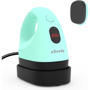 Mini Heat Press Machine, 3 Heat Settings& Fast Heating, 15 Mins Auto-Off, Insulated Safety Base, Mini Iron for Crafting, T Shirts, Hats, Heating Transfer Projects (Green)