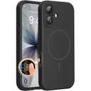 Miracase Magnetic for iPhone 17 Case, Compatible with MagSafe, Integrated Silicone Camera Control Cover, 3.0mm Thicken Shockproof Drop Protection Phone Case for 17, Black