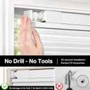 Lazblinds Upgraded Top Down Bottom Up (TDBU) Honeycomb Blinds, No Drill No Tools Easy Install Cordless Cellular Shades for Windows 23" W x 48" H, White - Light Filtering
