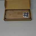 Wood Riser Small Decorative Tray Sink Soap Dish, Vanity Tray Pedestal Stand 8.7 x 3.6 inches (Light Brown)