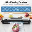 Vacuum Sealer Machine, with Starter Kit, Beelicious Automatic Air Sealing for Food Storage, Build-in Cutter, Moist Mode, EXT-VAC