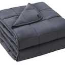 Weighted Blanket for Adults (20 lbs, 60” x 80”, Grey) Cooling Heavy Blanket for Sleeping Perfect for 190-210 lbs, Queen Size Breathable Blanket with Premium Glass Bead, Machine Washable