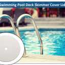 Swimming Pool Skimmer Cover Debris Canister Deck Lid 9 1/8" Inch Skimmer Valve Replacement Lid (White)