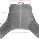 Nestl Reading Pillow for Kids & Teens with Shredded Memory Foam, Backrest Pillows for Reading, Watching, and Gaming, Use on the Couch, Bed, or Floor, Adjustable Support with Washable Cover Dark Grey