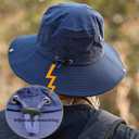 Fishing Hat for Men Women, Wide Brim Summer Safari Hat, UDF 50+ UV Protection Sun Hats, Bucket Hiking Beach Hat