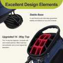 GoHimal 14 Way Golf Stand Bag, Golf Bags for Men with Stand, Top Dividers Ergonomic with 10 Pockets Golf Club Bags