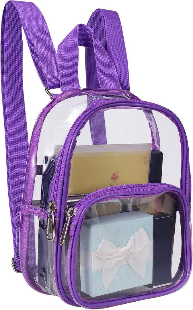 USPECLARE Clear Mini Backpack Stadium Approved for Little Boys & Girls, Transparent Backpack for Concert, Festival, Sport Events