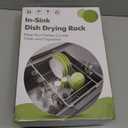 JASIWAY Dish Drying Rack in Sink, Expandable Stainless Steel Dish Drainers for Kitchen Counter, Dish Dryer Rack for Inside Sink, Over The Sink Dish Racks with Utensil Holder, Silver