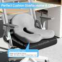 Truck Driver Seat Cushion, Memory Foam L-Shaped Ergonomic Cushion for Office Chairs, Comfort & Support for Long Sitting, Average Size