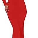 BEAGIMEG Women's Sexy Elegant One Shoulder Backless Evening Long Dress S