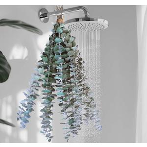 10 PCS Dried Eucalyptus Stems for Shower 17" Real Leaves Branches for Vase Filler, Home Bathroom Wedding Arrangement Decor, 100% Natural Fresh Greenery Hanging Preserved Eucalyptus Plant