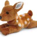 Deer Stuffed Animal for Kids,8 inch Realistic Animal Plush Toy Lying Down Posture Animals,Plush for Boys Girls Adult Birthday Hug Teaching(S-Deer)