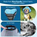 Soft Dog Cone Collar After Surgery: Long Alternative Comfortable Comfy Fabric Recovery Shame Elizabethan Stop Licking (Blue, 2XL)