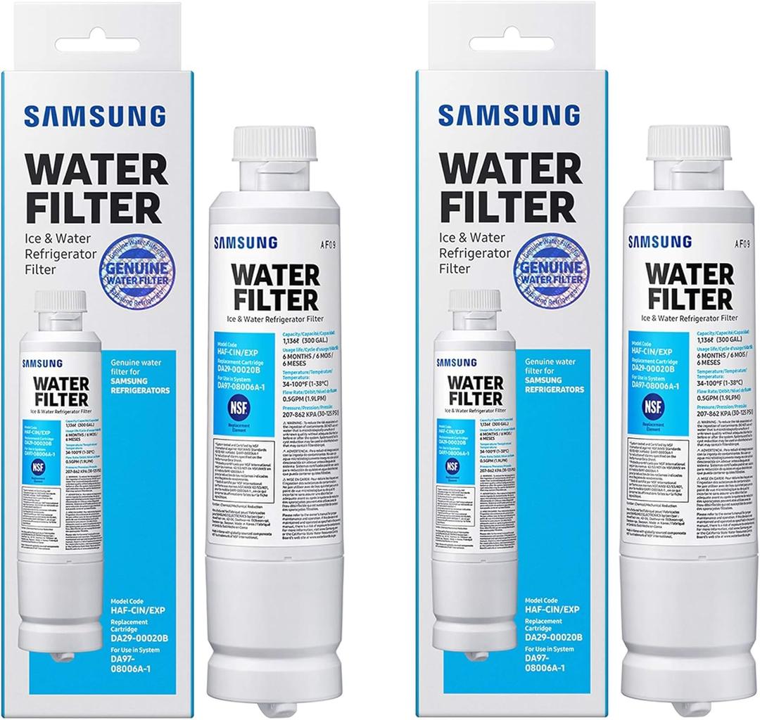 2 Pack Samsung DA29-00020B HAF-CIN/EXP Refrigerator Water Filter (2 Items)