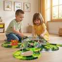 AUUGUU Dinosaur Toys - Create A Dino World with Flexible Race Track, Birthday Gift for Kids Ages 3+, Toys for 3 4 5 Year Old Boys