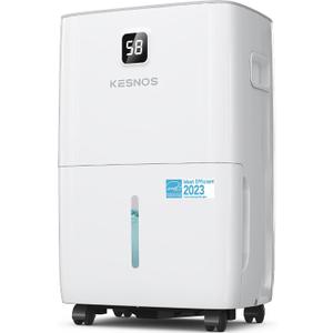 120 Pint Energy Star Dehumidifier for Basement with Drain Hose, 7000 Sq. Ft | Ideal for Home, Bedroom, Bathroom, 30-80% RH Humidity Control, Front Humidity Display, 1.06-Gal Water Tank, Rotary Compressor