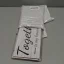 4 Pieces Wooden Home Wall Art Decor, Rustic, Farmhouse THIS IS US/TOGETHER/BLESS THIS HOME/FAMILY Decor Signs For Living Room Bedroom, 4.7 x 13.8 Inch (White)