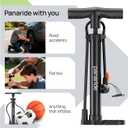 Bike Pump Floor, Advanced Bike Tire Inflator, Bicycle Hand Air Pump with Dual Presta and Schrader Valves, Handheld Pump, Suitable for Road and Mountain Bikes, Baby Stroller, Balls
