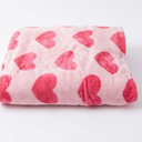 Ultra Soft Fleece Blanket for Women, Cozy Pink Throw Blanket for Sofa & Bed, Warm Plush Flannel Lightweight Blanket, Home Decor Gifts for Women, 58x78 inch Heart Shaped  Pink