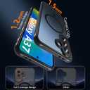 Hensinple Magnetic for Samsung Galaxy A37 5G Case with Screen Protector,A37 5G Case[Compatible with MagSafe] Translucent Matte Military Grade Protection Cover Phone Case for Galaxy A37 5G(Black)