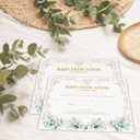 Greenery Baby Baptism Dedication Certificate, 25 Pcs Christening Certificate, Baby Dedication Christening Gifts for Girls Boys, Church Baptism Gifts for Baby 8x10In
